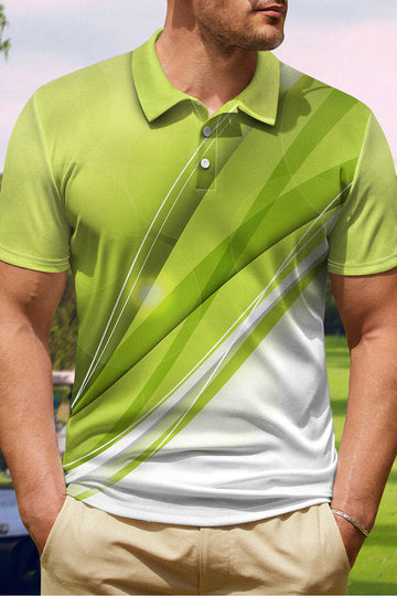 Klassisk grøn poloshirt til mænd med korte ærmer